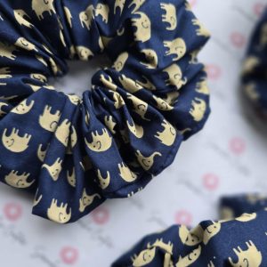 Navy Elephant Scrunchie - Size: XL