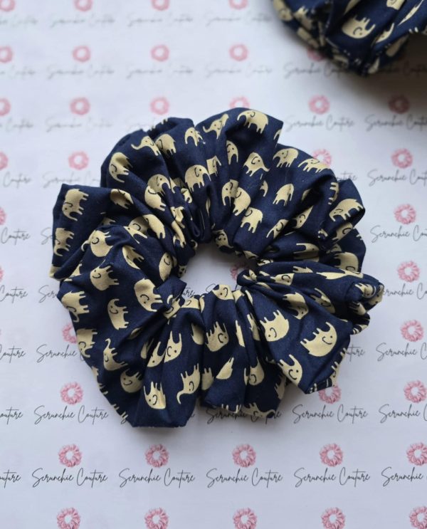 Navy Elephant Scrunchie - Size: XL - Image 2