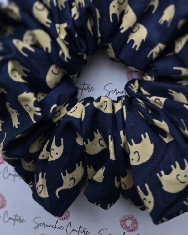 Navy Elephant Scrunchie - Size: XL - Image 4