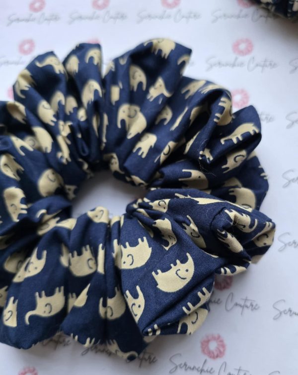 Navy Elephant Scrunchie - Size: XL - Image 3