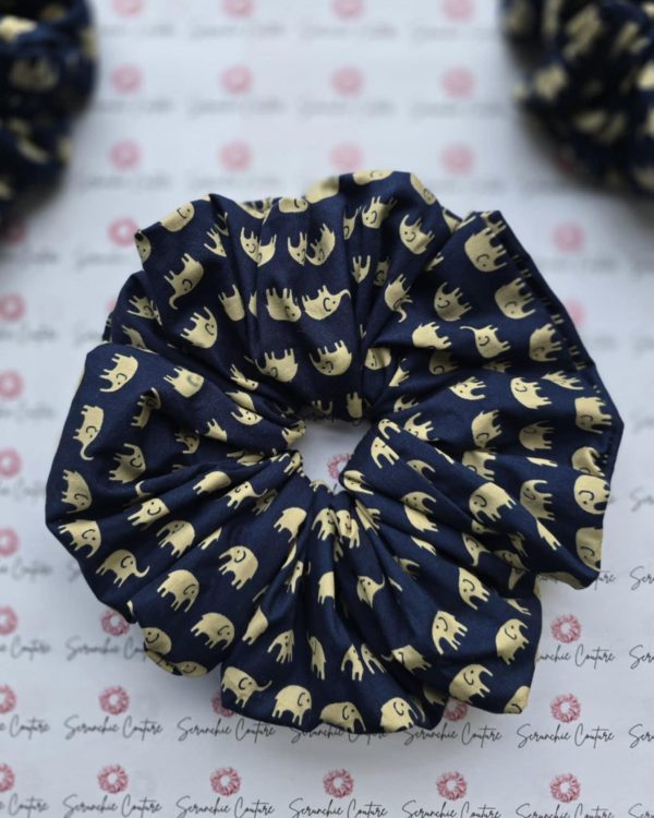Navy Elephant Scrunchie - Size: XXL - Image 2