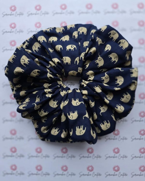 Navy Elephant Scrunchie - Size: XXL - Image 4