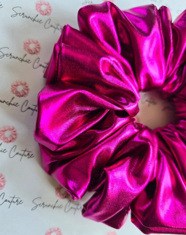 Metallic Pink Scrunchie - Size: XL (XTRA FRILL) - Image 5