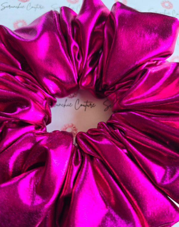 Metallic Pink Scrunchie - Size: XL (XTRA FRILL) - Image 3