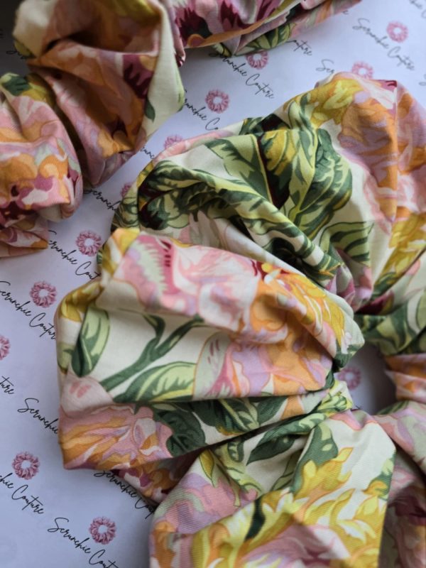 Beautiful Floral Scrunchie - Size: JUMBO