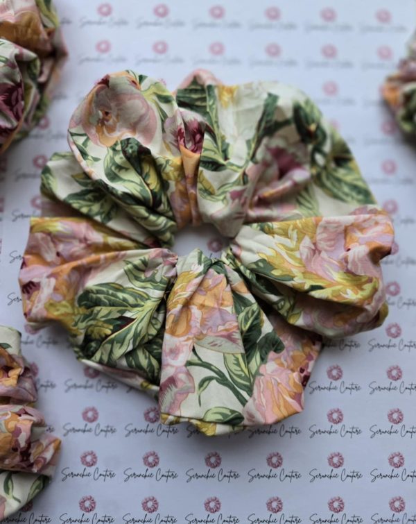 Beautiful Floral Scrunchie - Size: JUMBO - Image 2