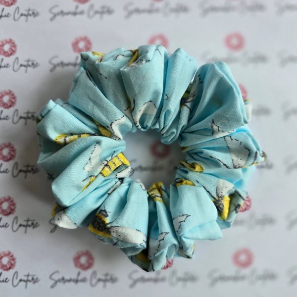 Sky Blue Bumblebee Scrunchie - Size: Regular - Image 4