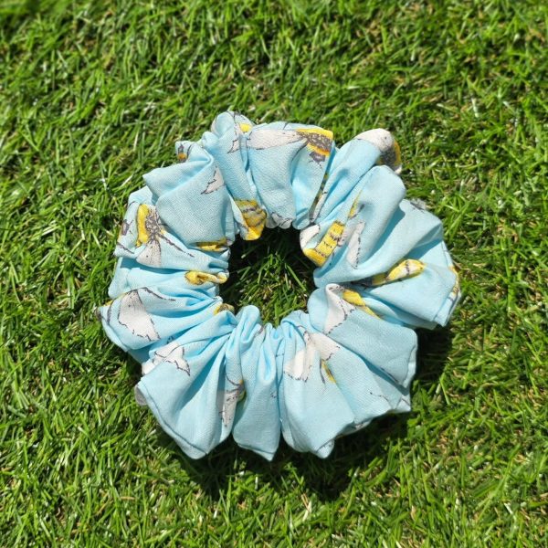 Sky Blue Bumblebee Scrunchie - Size: Regular - Image 5