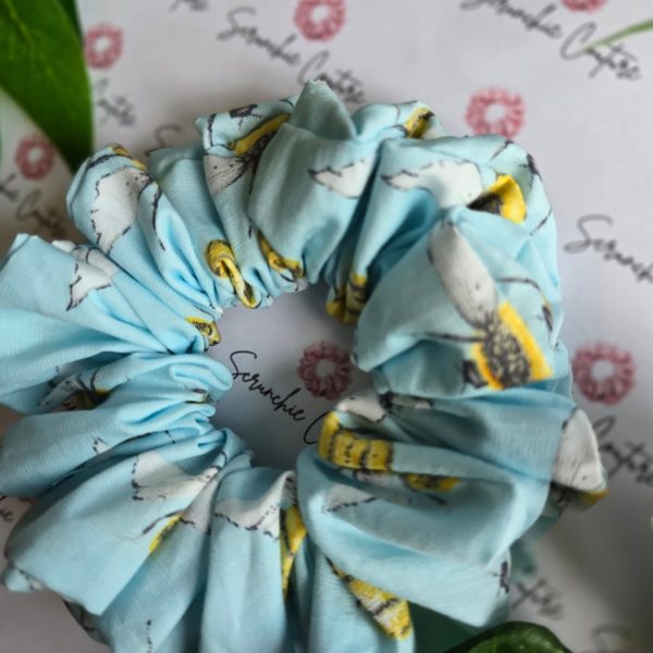 Sky Blue Bumblebee Scrunchie - Size: Regular - Image 2