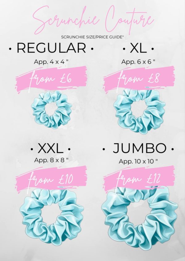 Sky Blue Bumblebee Scrunchie - Size: Regular - Image 8