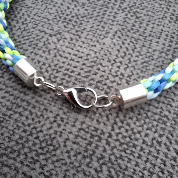 Bracelet 8 inch (Blue with Splash of Green) - Image 3
