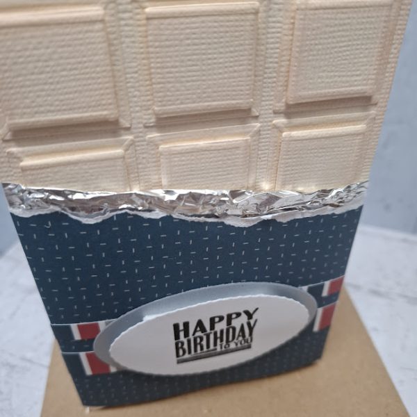 Chocolate Bar Birthday Card (Blue Wrap) - Image 4