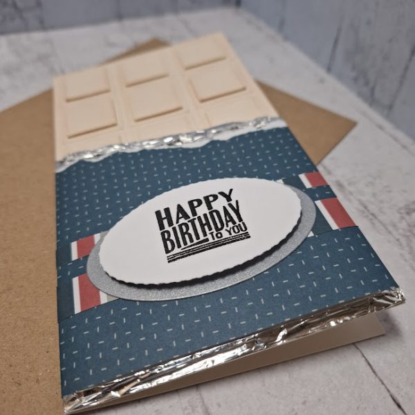 Chocolate Bar Birthday Card (Blue Wrap) - Image 5