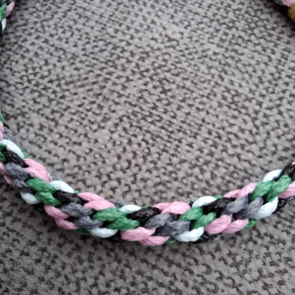 Bracelet 8 inch (Pink Green and Grey) - Image 4