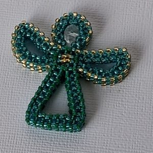 Teal Beaded Angel – Decoration, Bag Charm or Keyring
