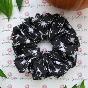 Black & White Spider Scrunchie - Size: XL