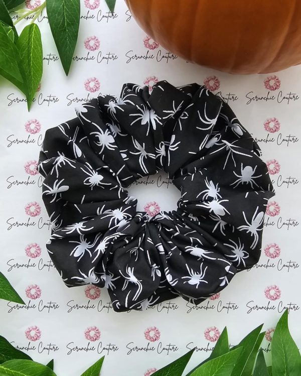 Black & White Spider Scrunchie - Size: XL