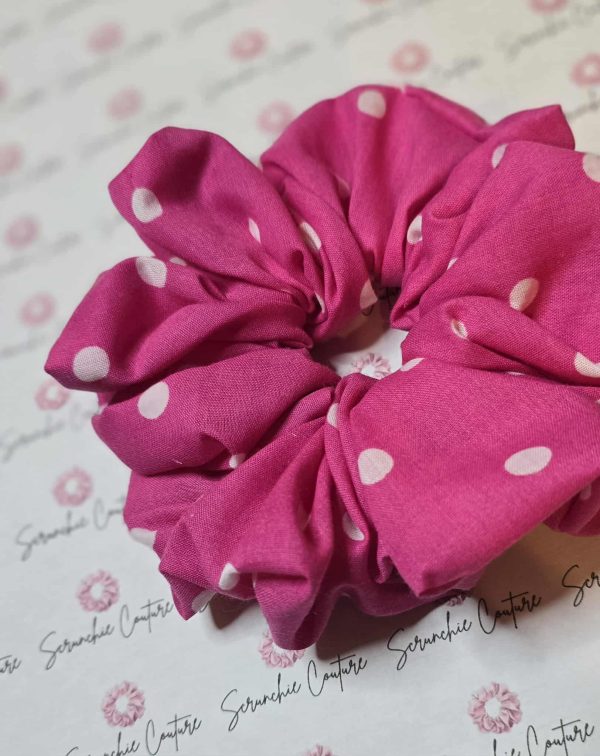 Pink Polka dot Scrunchie - Size: XL - Image 4