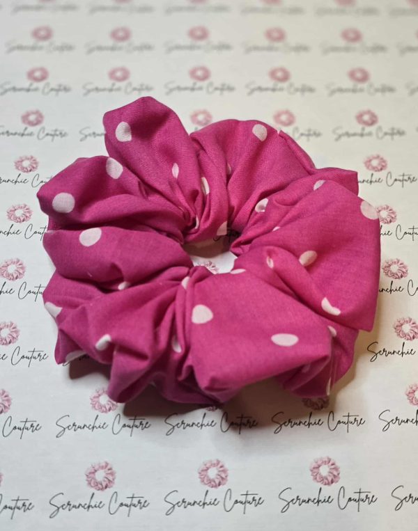 Pink Polka dot Scrunchie - Size: XL - Image 2