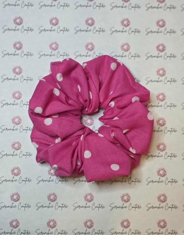 Pink Polka dot Scrunchie - Size: XL - Image 3