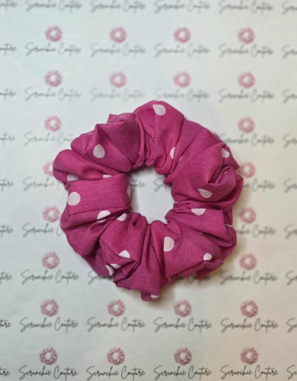 Pink Polka dot Scrunchie - Size: Regular - Image 2