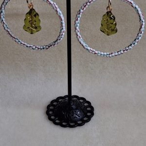 Handmade Candy Cane Hoop & Tree Earrings