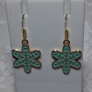 Turquoise Snowflake Earrings
