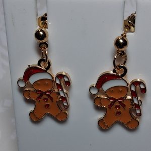 Gingerbread Man Earrings