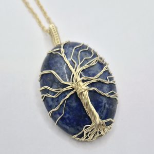 Lapis Lazuli Tree of Life Pendant