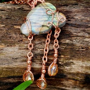 Labradorite cloud pendant