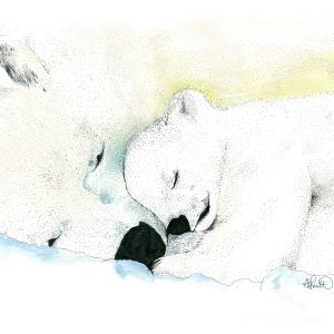 Cuddle with Mum - artwork print