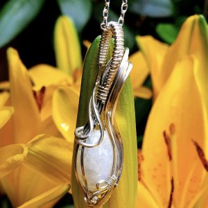 Moonstone sterling silver pendant