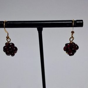 Garnet berry earrings