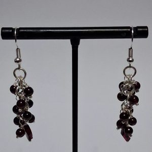 Garnet waterfall earrings