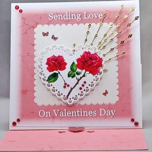 Valentines Day card. Easel Design