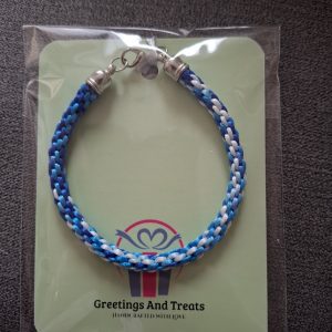Bracelet 7 inch (Blue and White)