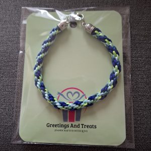 Bracelet 7 inch (Dark Blue with Splash of Greens)