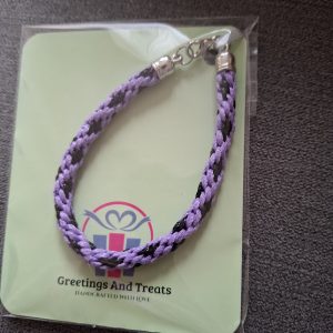 Bracelet 7 inch (Purple and Black)