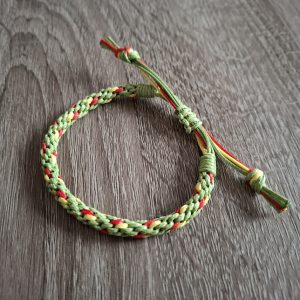 Bracelet 8 inch  (Green, Red and Yellow)
