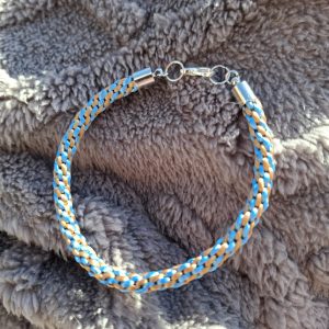 Bracelet 7 inch (Blue and Gold)