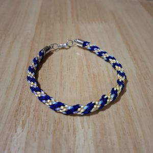 Bracelet 8 inch (Pastel and Dark Blue Spiral)