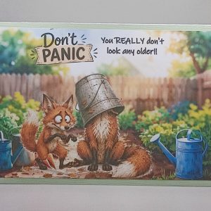 A funny birthday card.