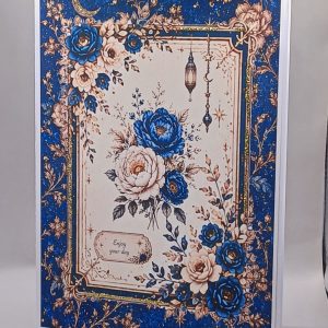 Blue floral card