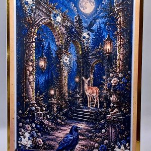 Deer Moonlight card